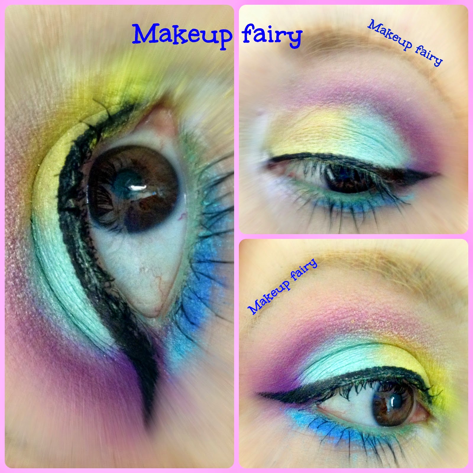 Tinklesmakeup Eye makeup look pastel rainbow image