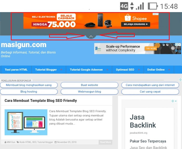 Cara Pasang Iklan Anchor Pada Blogger Cara Pasang Iklan Anchor Pada Blogger