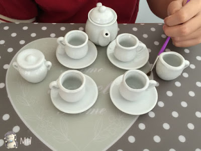 Mini juego de té pintado