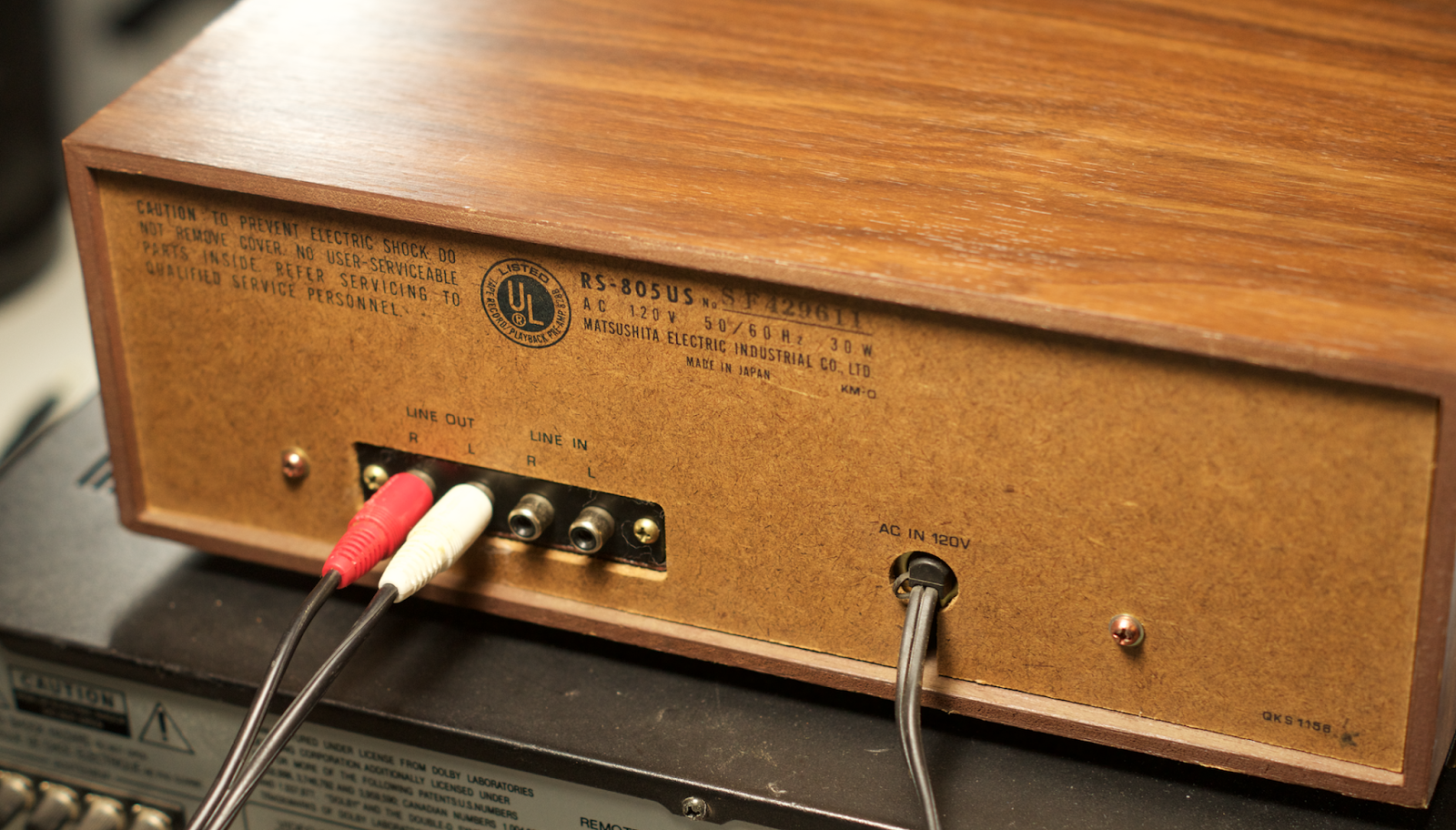 Panasonic RS805US Stereo 8 Track Cassette Tape Player Recorder with