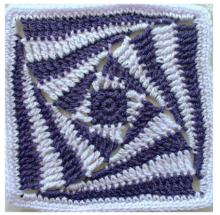 detail photo of one square showing the wonky pattern