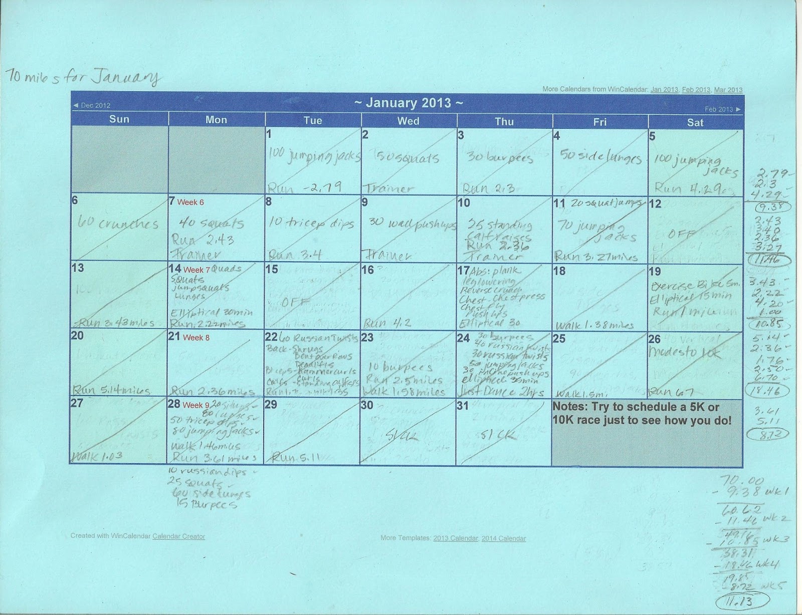 Mom Taxi Julie January Progress Pictures, February Goals