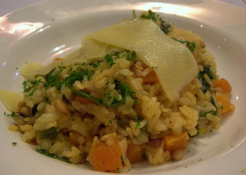 Nutritious pumpkin pine nut risotto