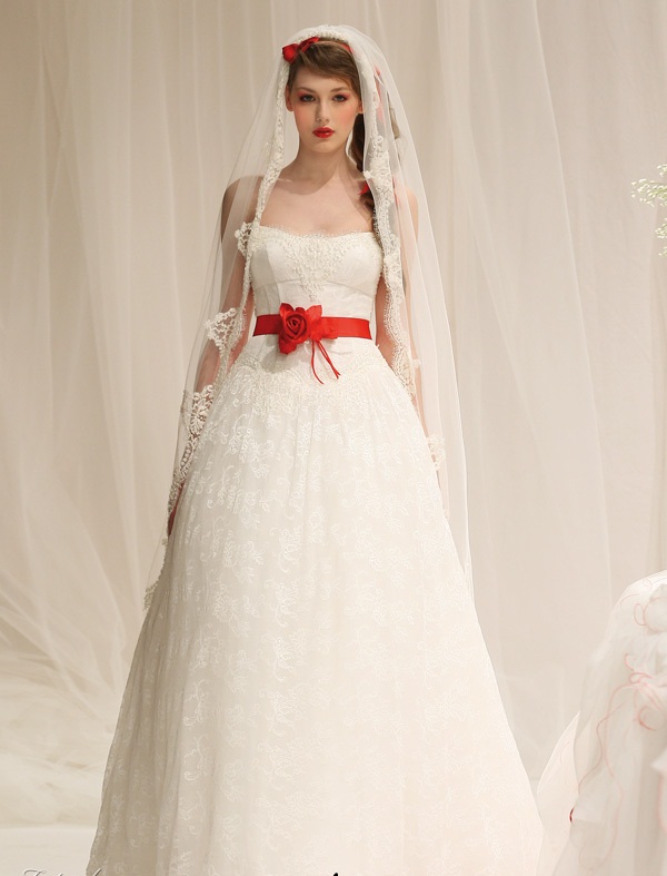A Wedding Addict Timeless red and white wedding dresses