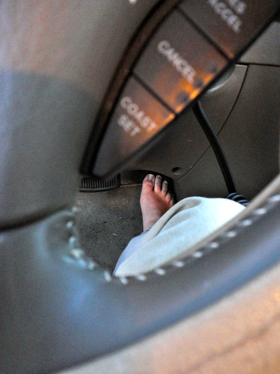 Barefoot and grounded driving barefoot may noticeably improve gas mileage