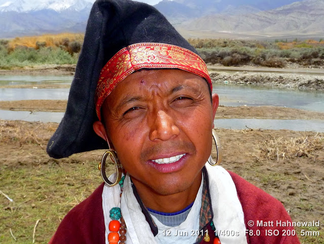 people, portrait, street portrait, headshot, Northern India, Ladakh, Leh, Ladakhi man, traditional costume, goncha, Facing the World, © Matt Hahnewald