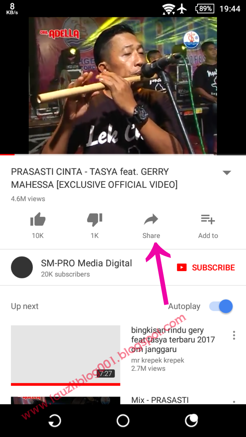 Cara Download Vidio YouTube Menggunakan Android - FAUZIL BLOG 001 Cara Download Vidio YouTube Menggunakan Android - FAUZIL BLOG 001