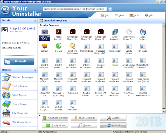 Tải Your Uninstaller Pro 7.5 full - Phần mềm gỡ cài đặt ứng dụng trên Windows f