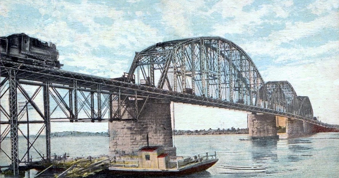transpress nz: Merchants Bridge, St Louis, Missouri, circa 1910