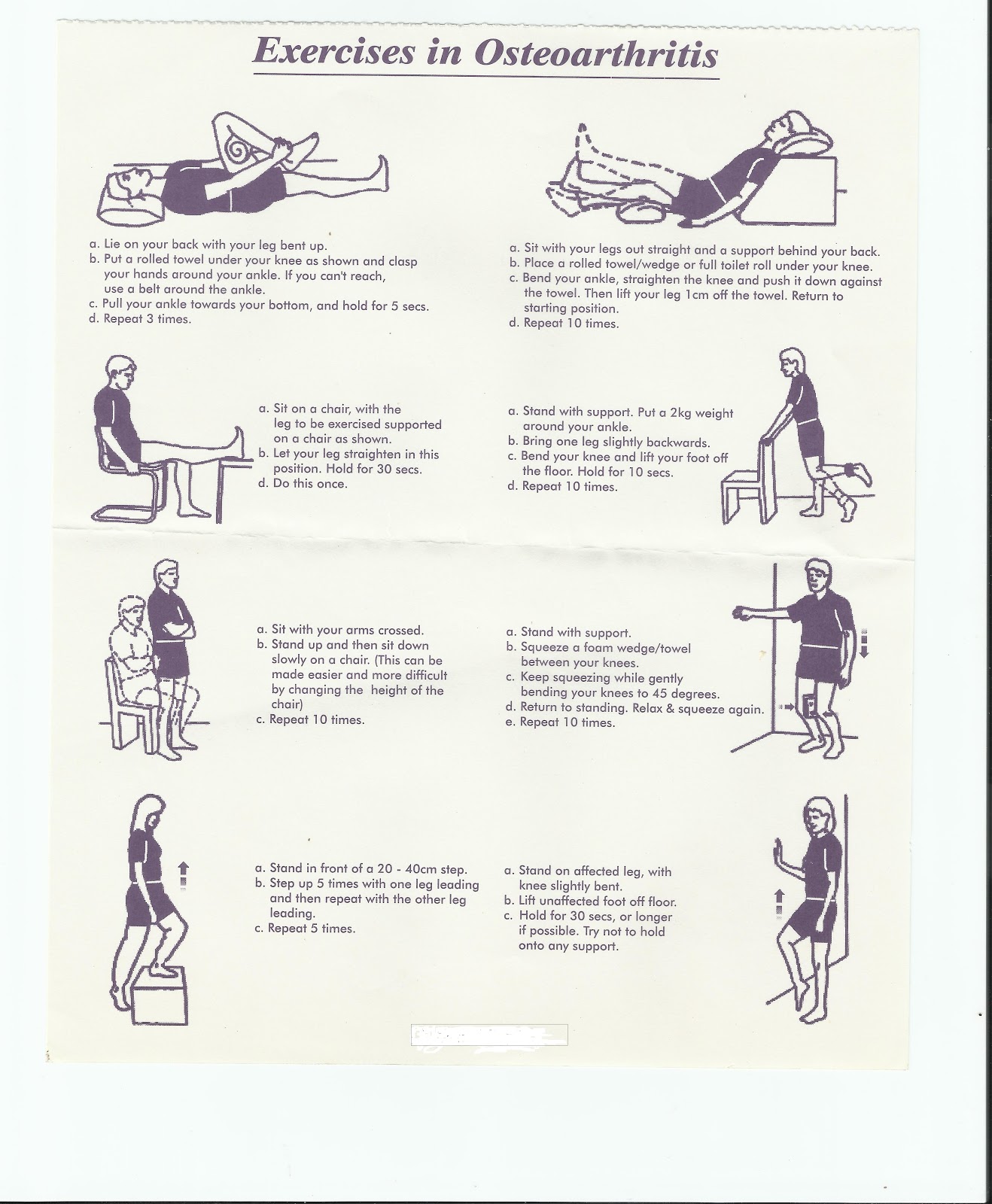 Physiotherapist advice on various diseases exercises to prevent arthritis