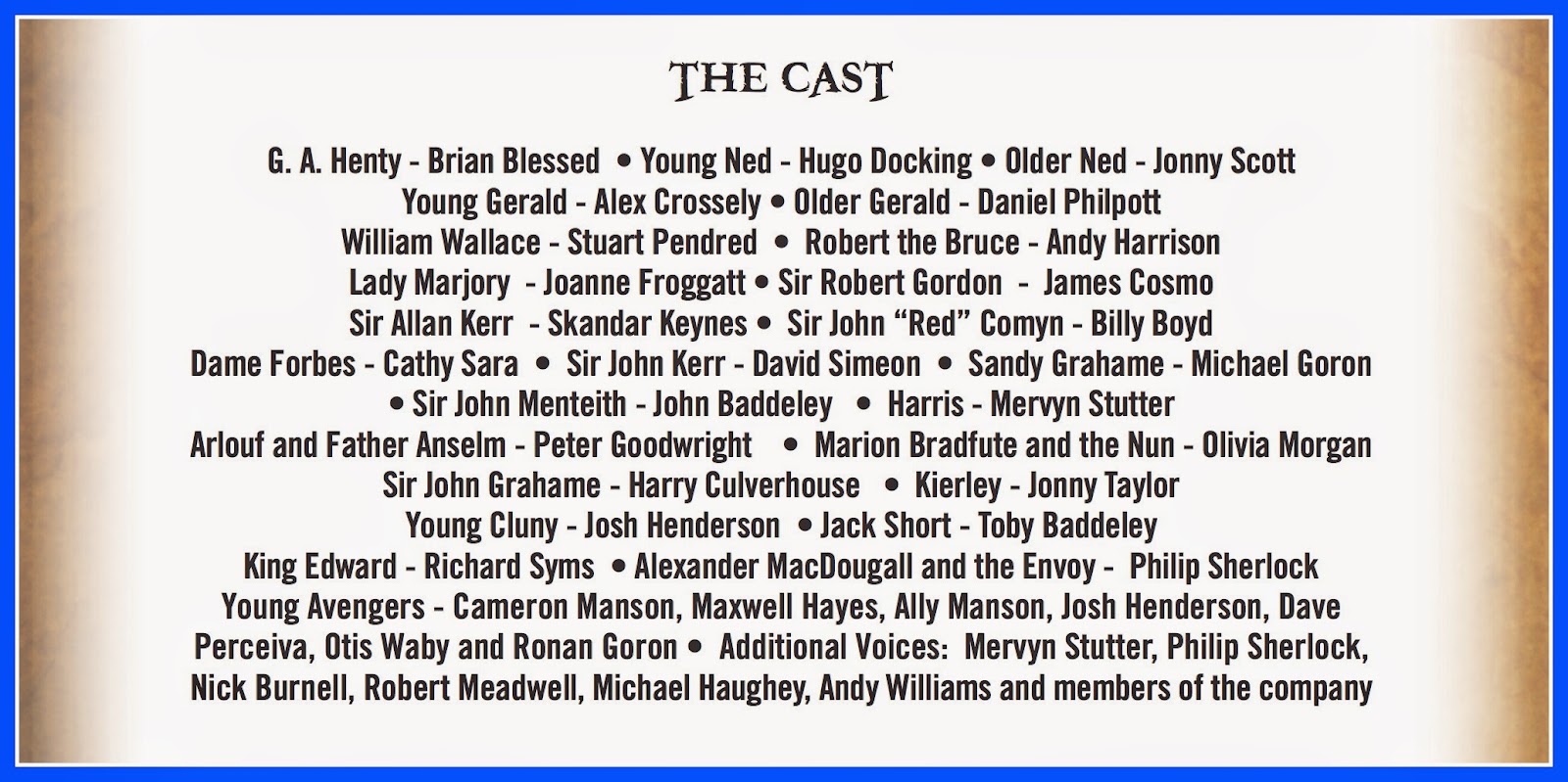 The cast of In Freedom's Cause