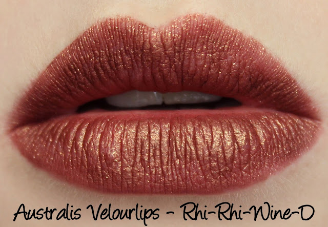 Australis Velourlips Matte Lip Cream - Rhi-Rhi-Wine-D Swatches & Review