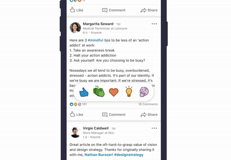 LinkedIn introduces Facebook-style 'Reactions'
