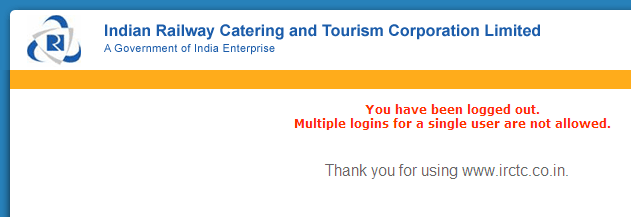 image-irctc-multiple-session-login-error IRCTC multiple login error