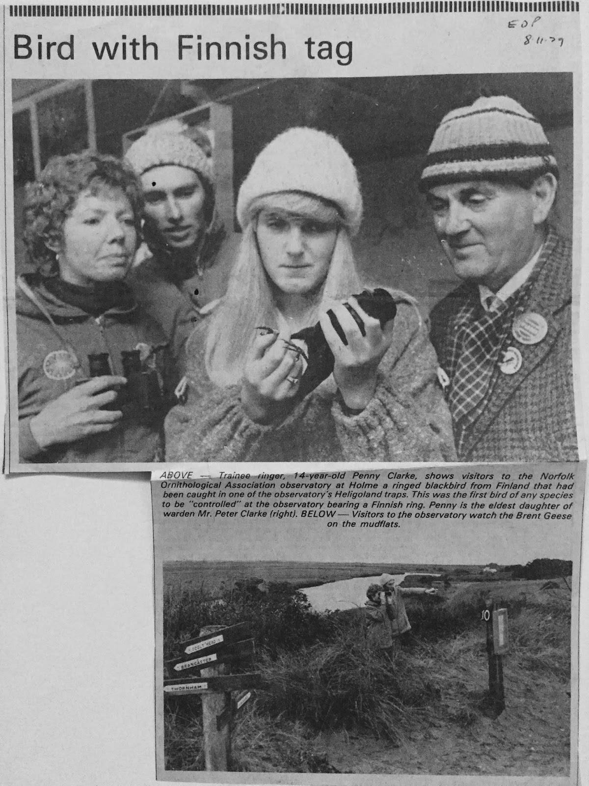 Penny's Hot Birding and Life!: Me Aged 14 at Holme Bird Observatory!