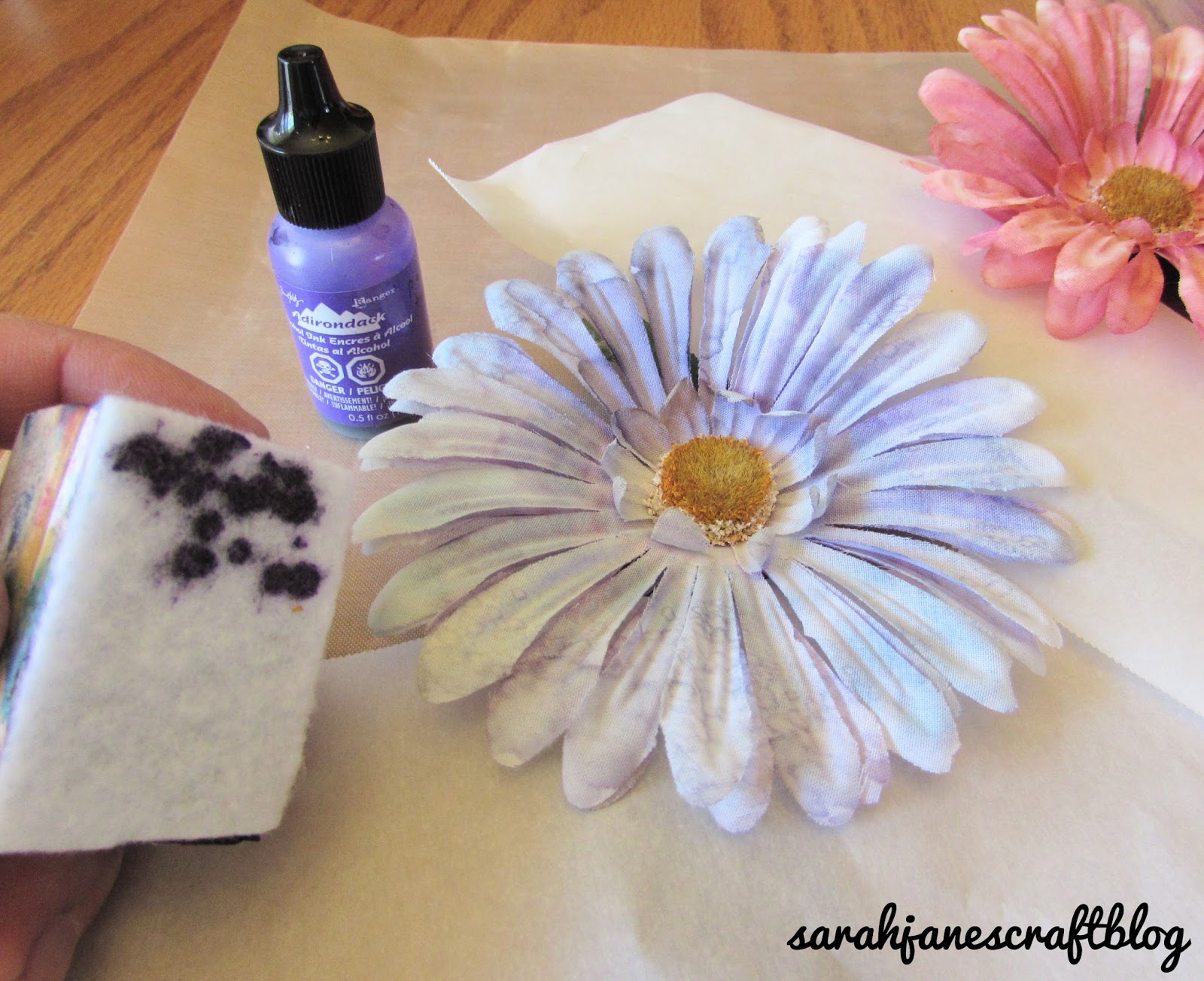 Alcohol Ink Dyed Silk Flowers Refresh