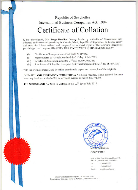 Сертификат компании shareholder.company mmgp