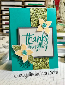 Stampin' Up! Pop of Petals Card ~ All Things Thanks ~ www.juliedavison.com