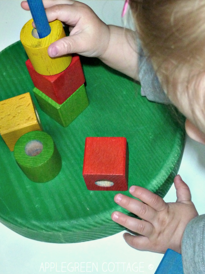 Easy DIY Wooden Stacking Toy AppleGreen Cottage
