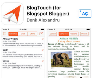 iPhone için blogger uygulamasini test ediyorum