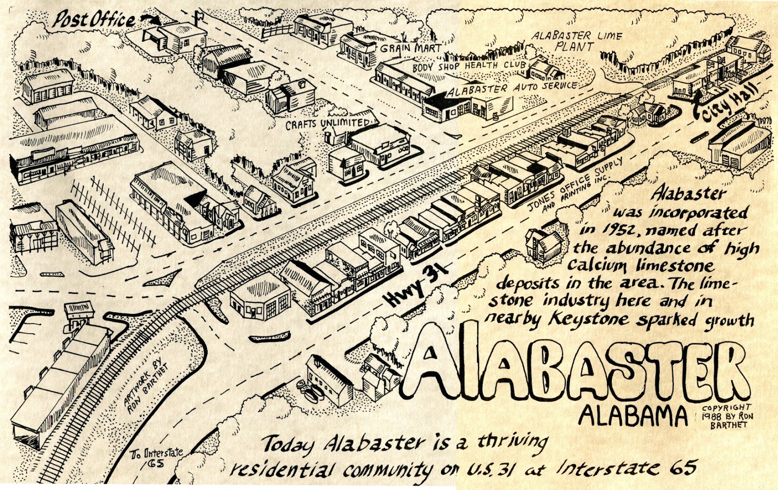 The Barthet Gallery Alabaster Map