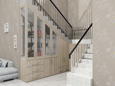 lemari tangga, lemari tangga minimalis, lemari tangga murah, desain lemari bawah tangga modern, lemari bawah tangga minimalis