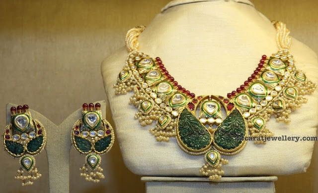 Polki Kundan and Jades Trendy Choker Polki Kundan and Jades Trendy Choker