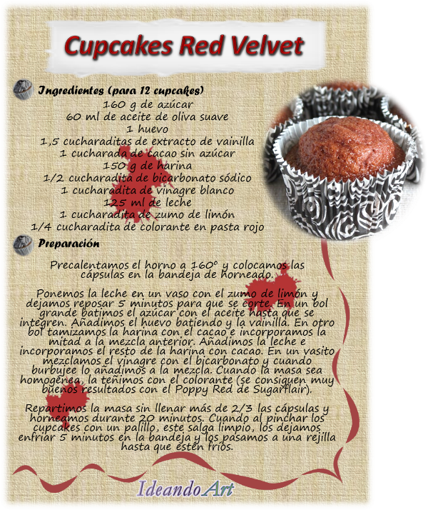 Receta cupcakes red velvet