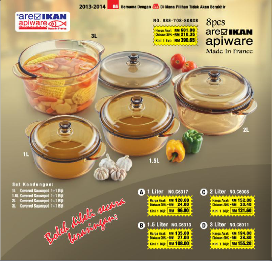 syarikat menang glassware kuantan Periuk Kaca Are Ikan Apiware