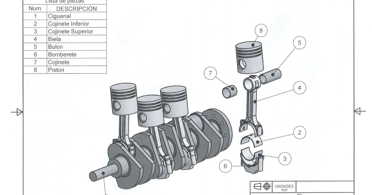 Catia e Inventor con Ciri: Motor 4 pistones y cigüeñal