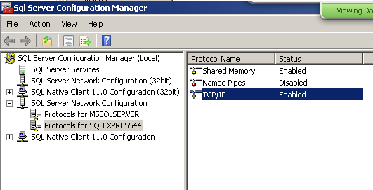 Spotfire SQL Server enable TCP/IP
