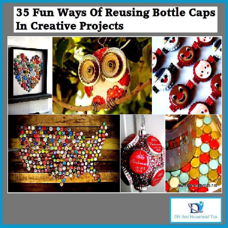 DIY And Household Tips 35 Fun Ways Of Reusing Bottle Caps In Creative