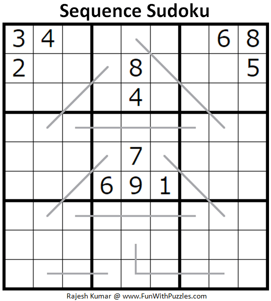 Sequence Sudoku Puzzle (Fun With Sudoku #277)