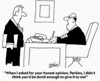 Honesty with Boss Humour cartoon