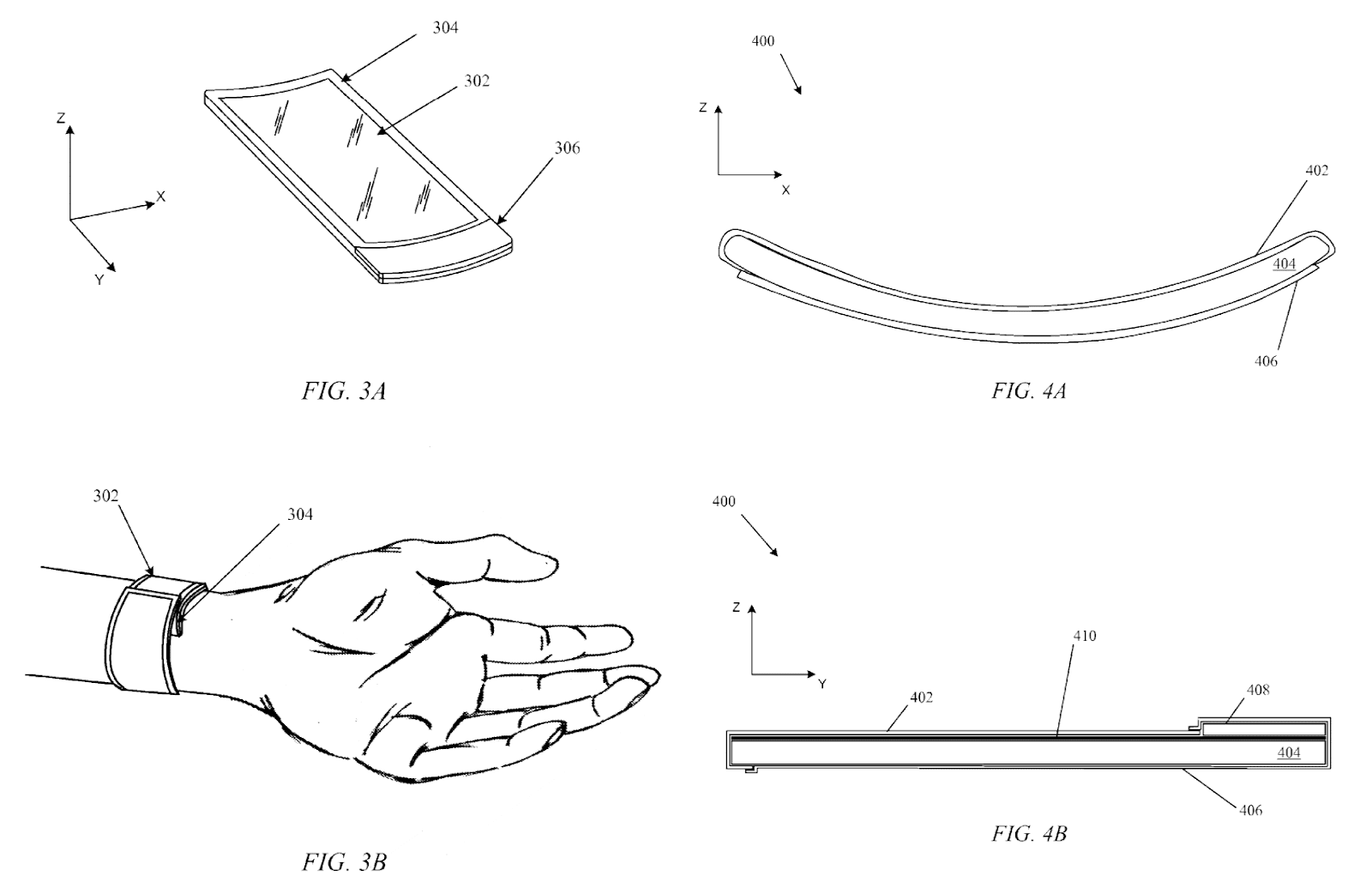 BI-STABLE SPRING WITH FLEXIBLE DISPLAY via United States Patent Application：0130044215