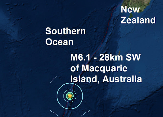 A mag 6.1 - 28km SW of Macquarie Island, Australia Untitled