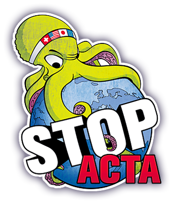 STOP ACTA say no to acta logo