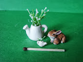 Зайчик и лейка. Bunny and watering can.