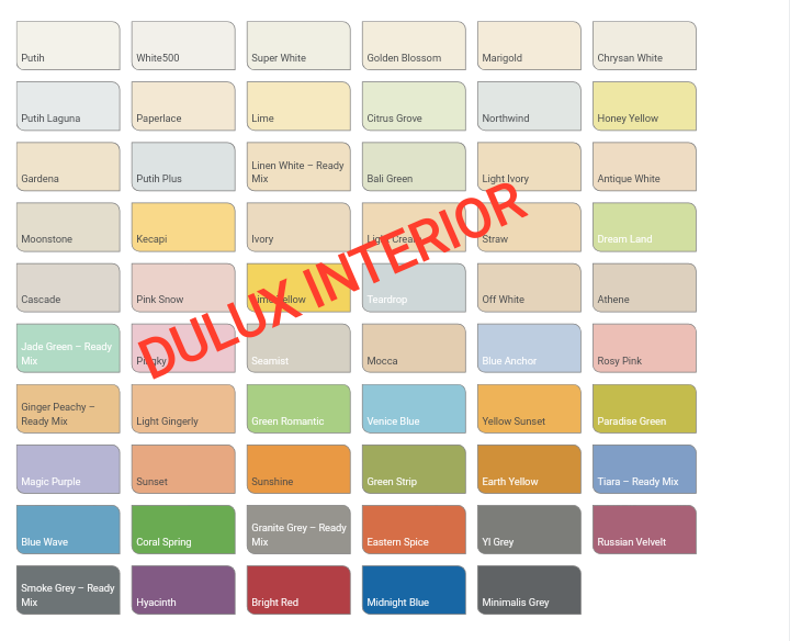 Populer 17 Warna Cat Tembok Dulux Catylac Interior Motif Minimalis