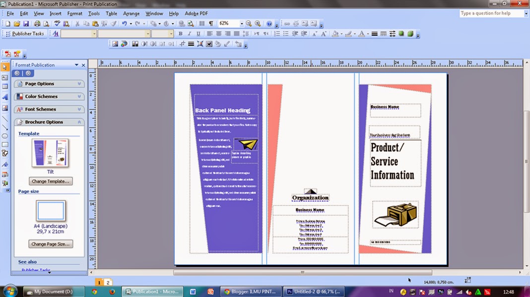 20 Ide Cara Membuat Brosur Atau Pamflet Dengan Microsoft Publisher 2013 Little Duckling Blog