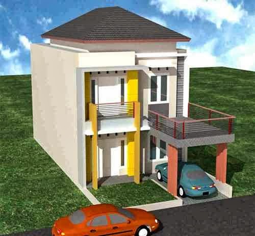 Desain Rumah Minimalis 2 Lantai  Tanpa Garasi  denah new 