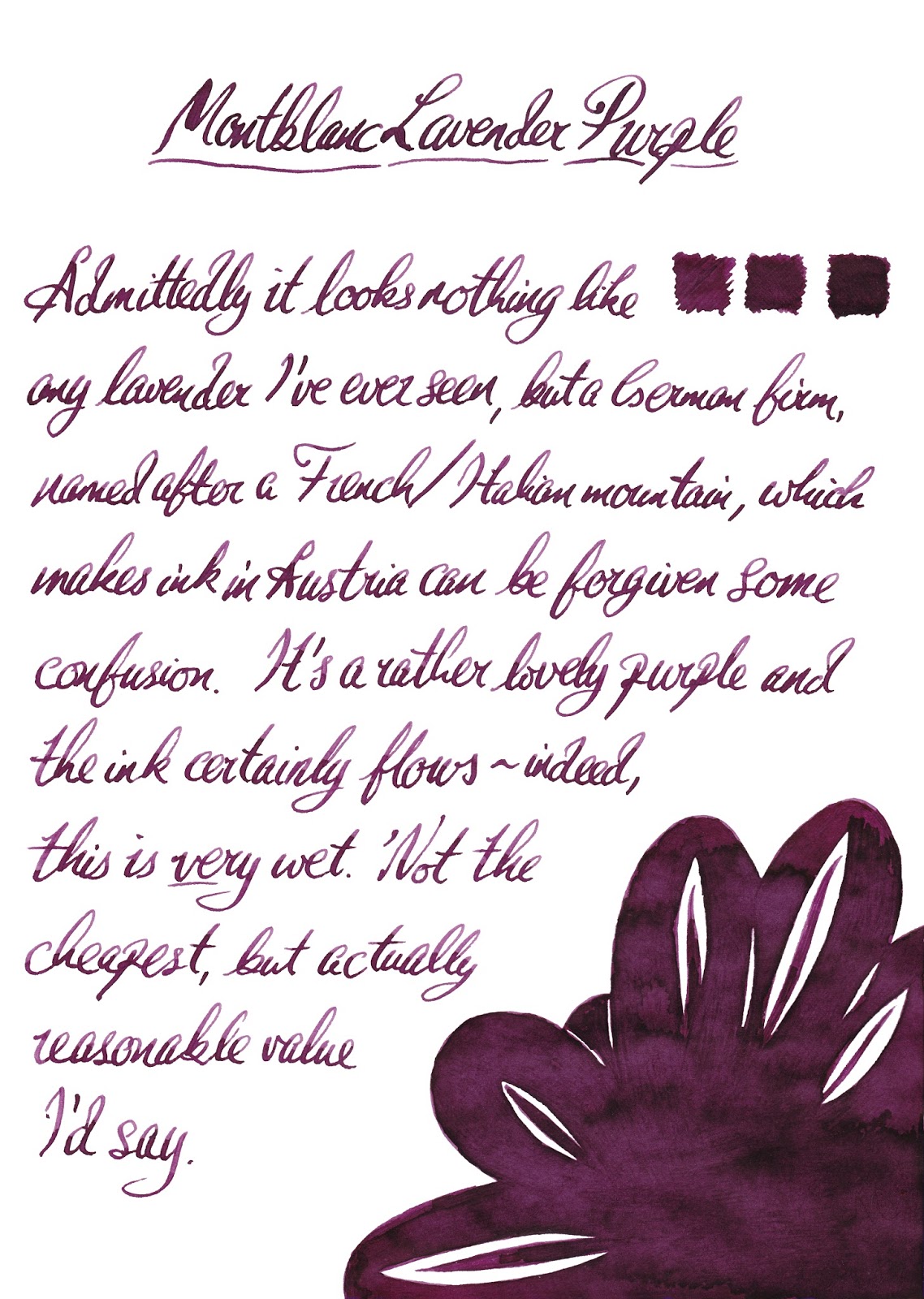 Montblanc Lavender Purple Ink 2025