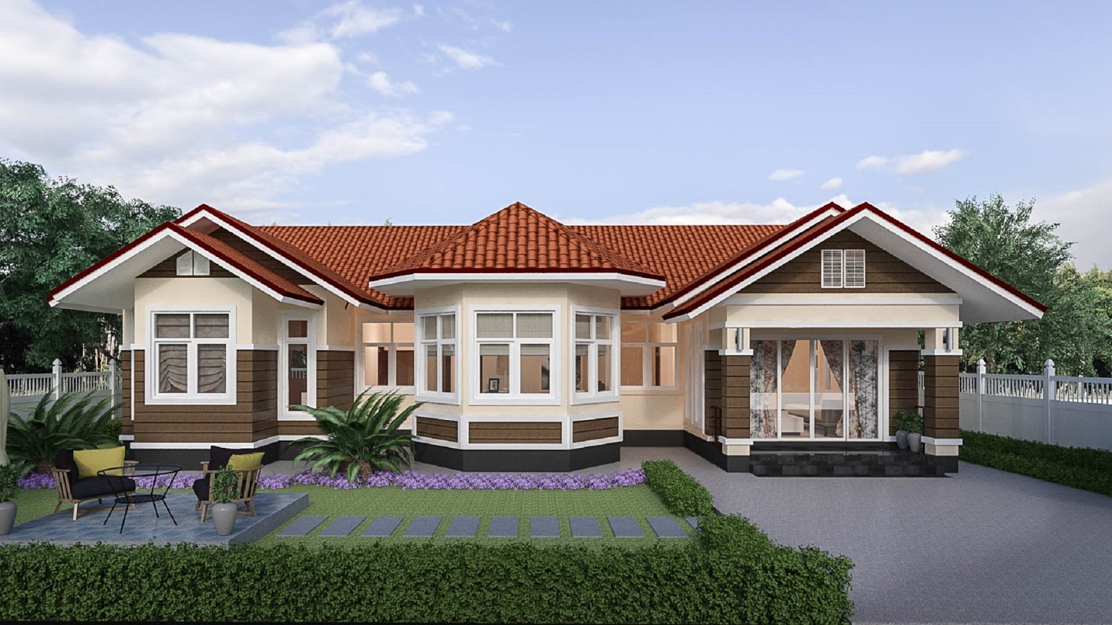 When it is time to build a house for your own family, it is important to consider their needs and get as many ideas you can for your plan. For a family with two or more children, a house with three bedrooms can be considered perfect or ideal family home. How about the design of the house? Do you love a spacious so that you and your family can freely move around? Aside from being a comfortable home, we also want a house with a timeless design so it will remain stylish for a long period of time right?  If you are looking for that kind of house, you may get some ideas in this post! We compiled 22 houses with floor plans designed to have two to three-bedrooms to meet the needs of the family. All are projects of ubon338.com in Thailand.
