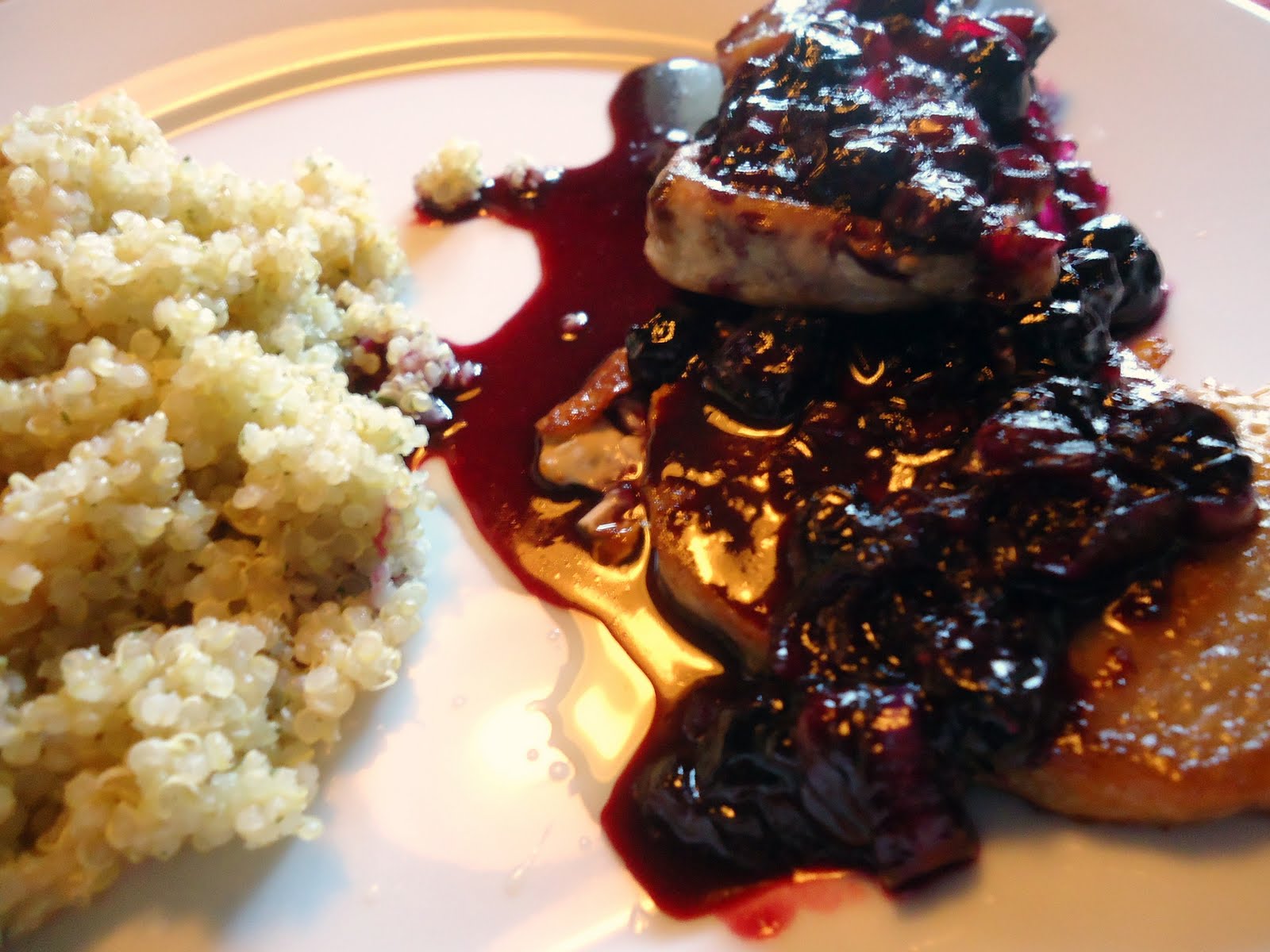 This Woman Cooks Pork Chops with Fresh Berry Compote