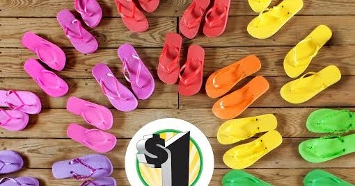 flip flops at dollar tree