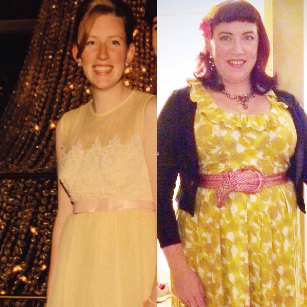 Yellow Dress with Pink, an Homage to My Prom Dress for My High School