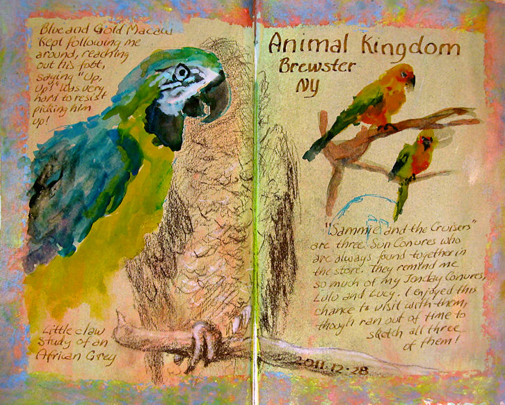 Rainforest Macaw Parrot Watercolor Pen Holder Clip for Planner Journal Book