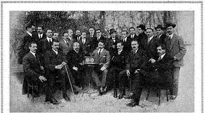 Participantes y organizadores del Campeonato de Ajedrez de Barcelona 1914