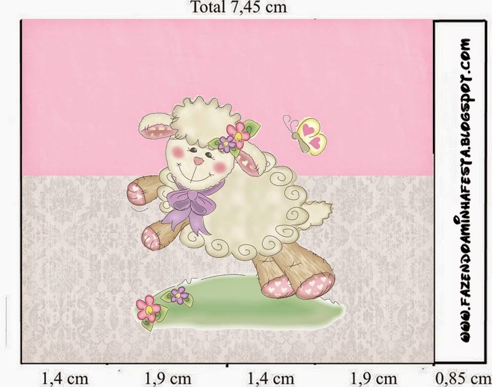 Little Sheep in Pink Free Printable Labels.