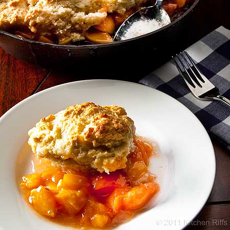 Peach CObbler with Drop Biscuits